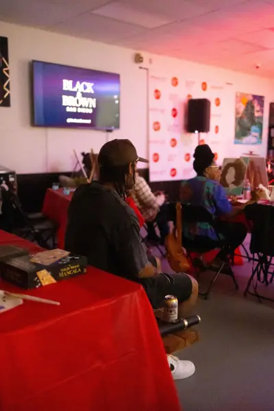 Guests settling in at a Black & Brown Live night