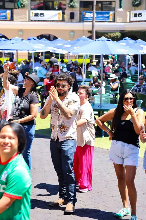Festival crowd dancing at the Del Mar Fair